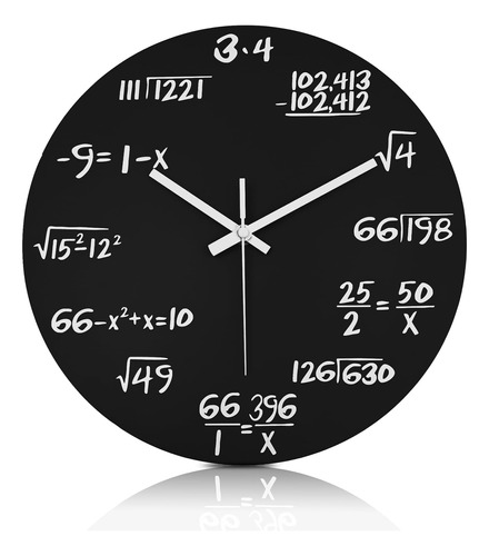 Crosstime Math Reloj De Pared Con Expresiones Matemáticas ' 