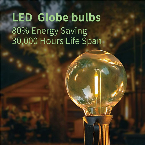 Imagen 4 de 6 de Bombillos G40 E12 Guirnalda Extensión Luces Paquete X 10unid