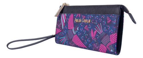 Bolsa Cheen Saffiano Pineda Covalin Diseño Colibrí Negro