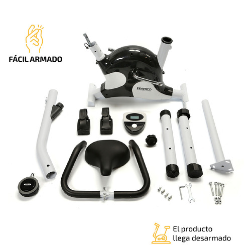 Imagen 10 de 12 de Bicicleta fija Femmto BR03 tradicional color blanco