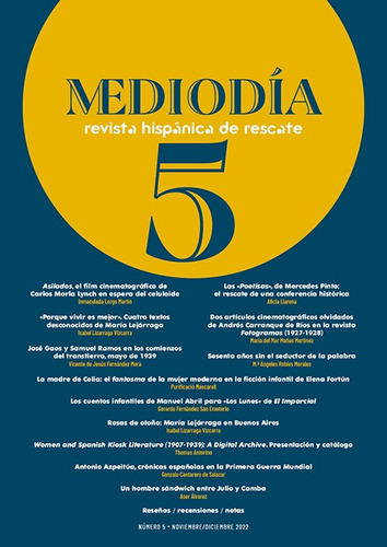 Mediodía. Revista Hispánica De Rescate. 5 -   - * 