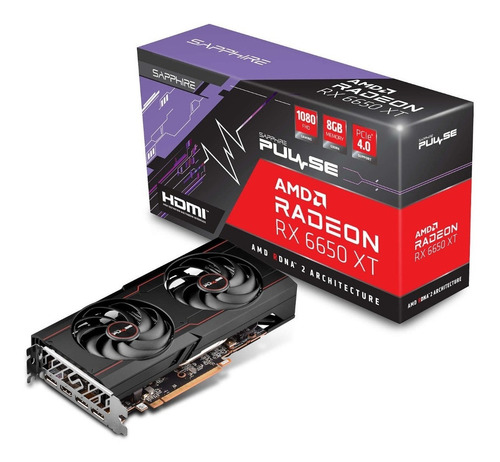 Placa De Video Sapphire Rx 6650 Xt Pulse Oc 8 Gb Gddr6