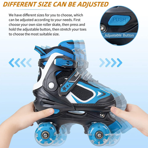 Patines De Ruedas Ajustables Para Niños Con Luces Iluminació