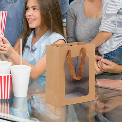 Bolsas De Regalo Transparentes Con Ventana, 10 Unidades