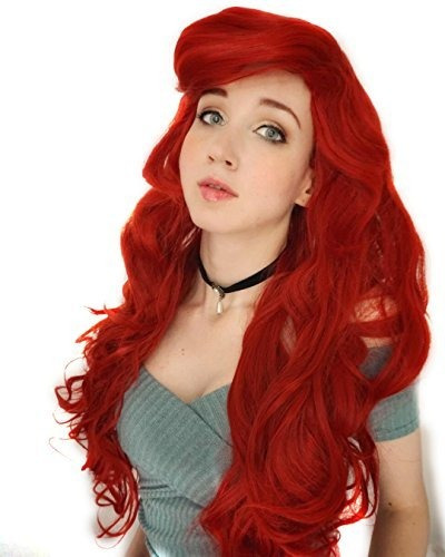 Probeauty Mermaid Hair Wig Peluca Larga Y Rizada Ondulada Ro