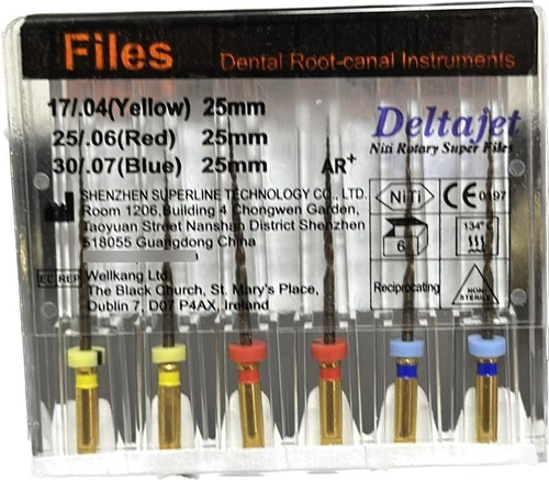 Limas Rotatorio Deltajet X+file Gold X6endodoncia Mecanizada