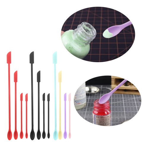 (c) Miniespátula De Maquillaje De Silicona, Juego De Espátul
