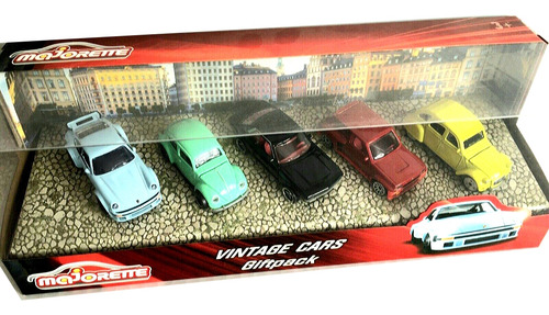 Set 5 Autos Clásicos Majorette De 7-7,5 Cm. Esc. 1/64, Metal