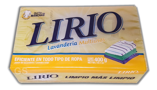 Lirio Lavadero Bar Jabon Jabon Lavanderia Multiusos 400 G 1