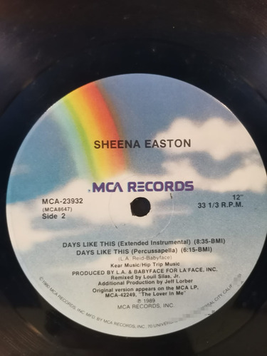 Sheena Easton High Energy Days Like This Vinilo Importado Lp (Usado)