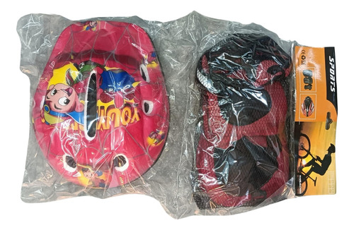 Set Protecciones Rodilleras Coderas Muñequeras Niño + Casco