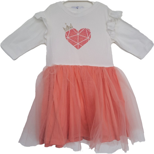 Vestido Tul De Niña Corazón Escarcha Babsiboo Ref. 6374