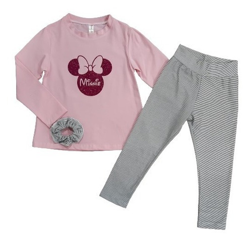 Conjunto Para Niña, Blusa Y Leggings - Rosado