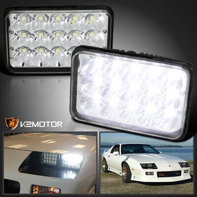 For 2pc 4  X 6  Sealed Beam 45w Cree 15-led H4 Headlights Kg