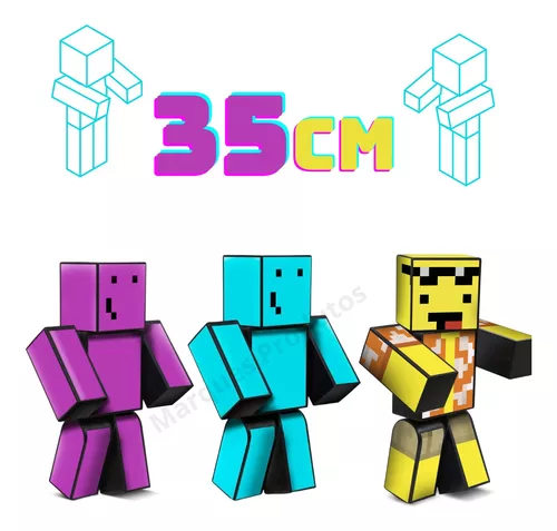 Bonecos Melzinha + Mel 35cm Turma Do Problems Minecraft