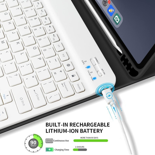 Imagen 2 de 4 de Funda Para iPad Air 5 Generación 10.9 + Teclado Español