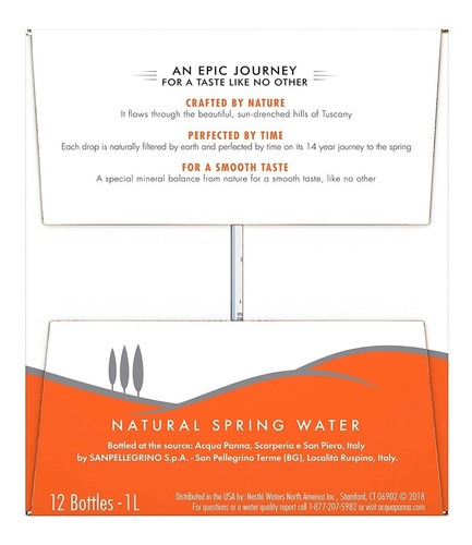 Agua Natural Acqua Panna 12/1l