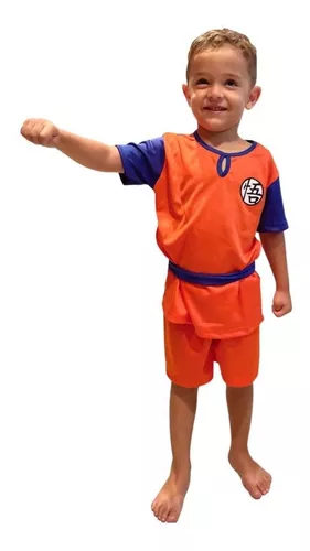 Fantasia Dragon Ball Cosplay Super Goku Infantil Roupa Anime