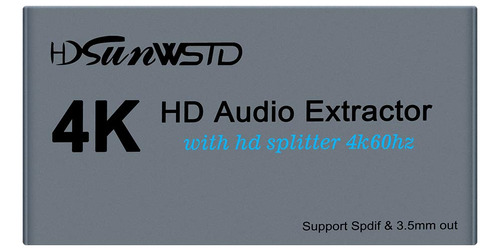 Hdmi 1.4 Splitter Box 1 En 2 Out Audio Extractor Converter P