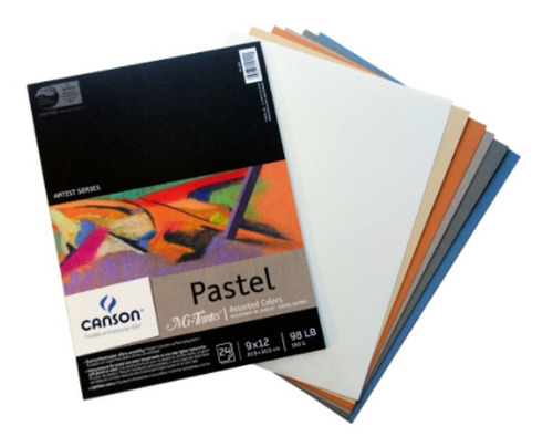 Imagen 1 de 2 de Block Para Pastel Mi-teintes Canson, 24h 160g 22.9 X 30.5 Cm