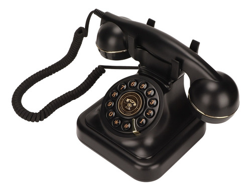 Teléfono Fijo Vintage Con Botón De Disco Anticuado, Retro
