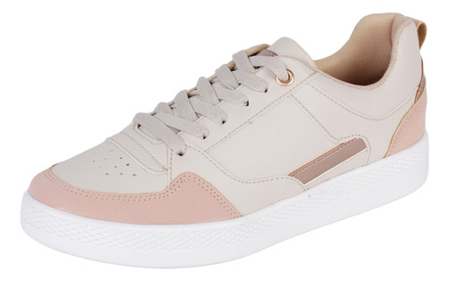 Tenis Casual Fratello Color Beige Para Mujer 1240
