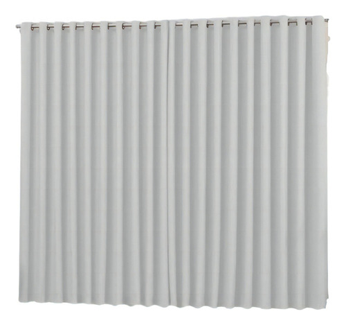 Cortina Blackout Tecido 2,80x1,70 Para Varão Sala Ou Quarto Cor Branco