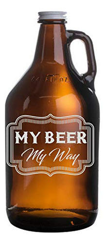 Growler De Cerveza Ámbar Grabado Personalizado - Crispy Boar