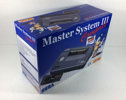 Caixa Vazia Sega Master System Compact3 Sonic Em Madeira Mdf