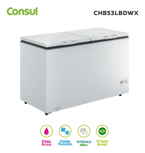 Freezer Horizontal Consul 536lts Doble Puerta