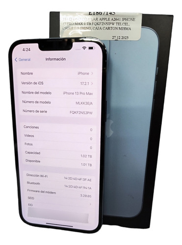 Telefono Celular Apple A2641 iPhone 13 Pro Max