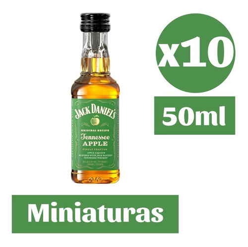 10x Whiskey Jack Daniels 7 Miniatura 50ml Coleccionable