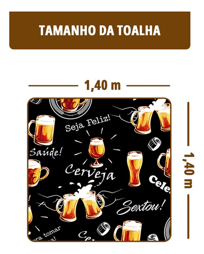 Toalha Mesa Plástica Térmica Saidera 4 Lugares 1,40