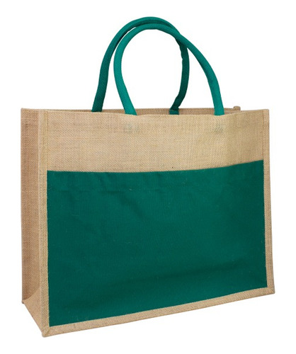 Bolso Grande De Yute Ecofamy - Verde