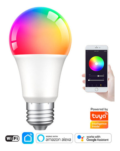 Pack 10 Ampolletas Inteligentes Tuya Rgb 9w Bulb Cel - Wifi