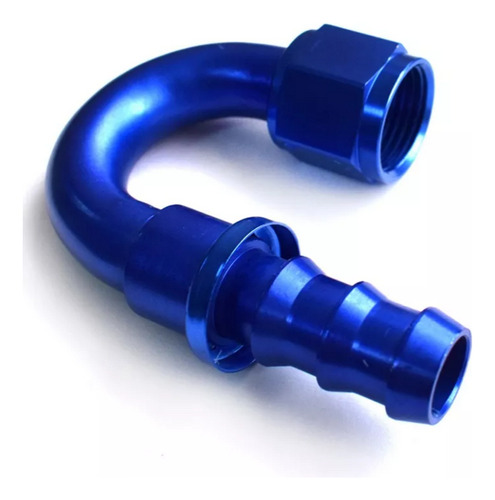 Acople Conexión Push On Hose 180° An12 Azul Ftx Fueltech