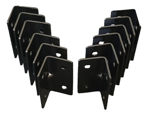 Caja X 12 Conectores Angulo Negro 67 X 30 X 30mm Modelo 514
