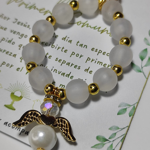 Recuerdo Primera Comunió Con Angel Blanco 10pz