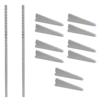 Comprar Combo 2 Riel Metalico 100cm 4 Mensulas Reforzadas 27cm 