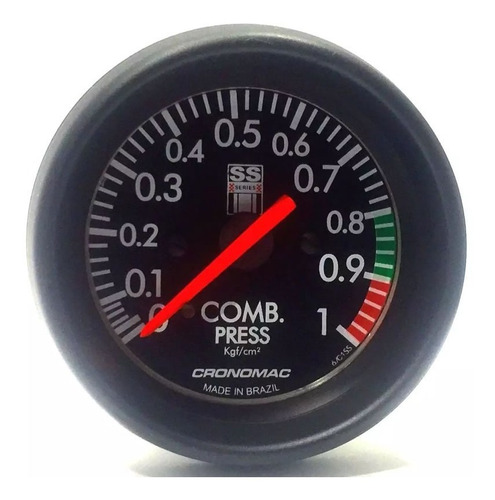 Manômetro Pressão Combustivel Cronomac 60mm Gm Ss Series 1kg