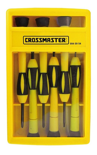 Set De 6 Destornilladores Electrónica Crossmaster 9940954