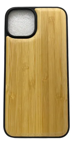 Carcasa Funda Bamboo Personalizable Grabada Para Iphone 15 Marrón Claro
