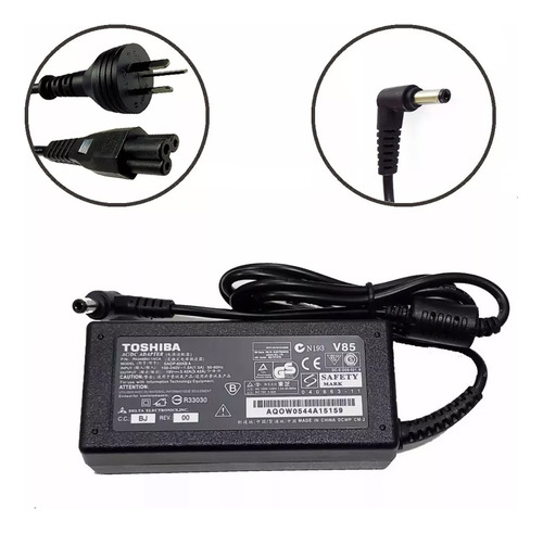 Cargador P/toshiba 19v 3.42a L645 L650 L655 Calidad Premium