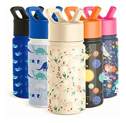 Simple Modern Kids Water Bottle With Straw Insulated Color -chloe Floral