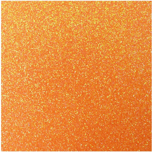 Placa Em Eva Com Gliter 48x40cm Laranja Neon 2mm.