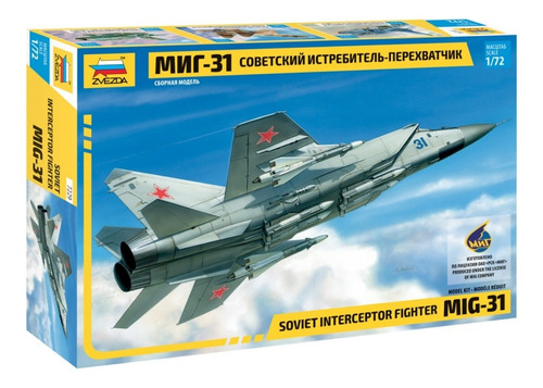 Mig - 31 Interceptor Soviético By Zvezda # 7229  1/72