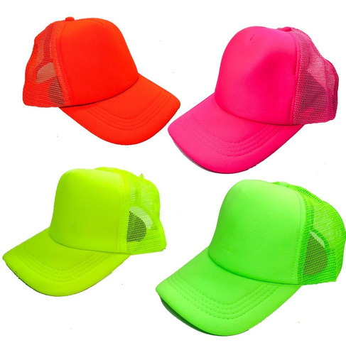 Gorro Visera Trucker Cup Fluo X 10 U Cotillon Sergio Once