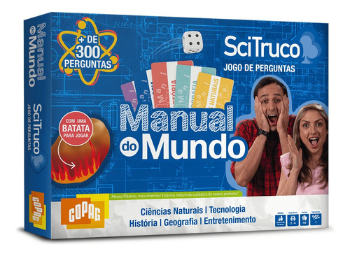 Sci Truco Manual Do Mundo Jogo De Perguntas Tabuleiro Copag