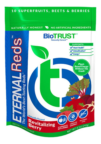 Suplemento Biotrust Eternal Reds Red Superfoods Powder 30s
