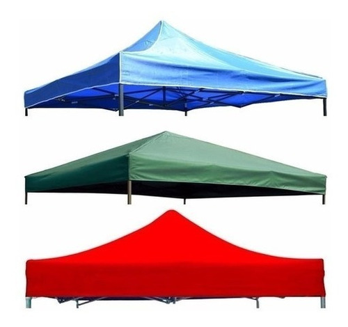 Carpa Toldo Plegable 3x3 Azul Solo Lona Repuesto / Md